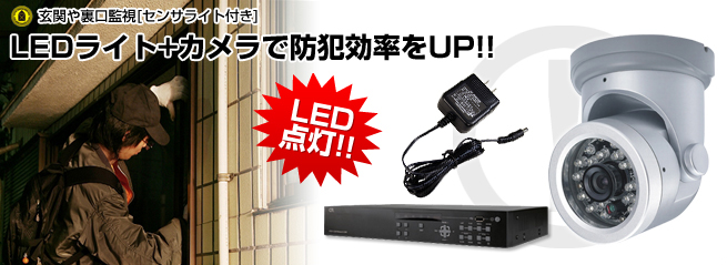 玄関・裏口監視（センサーライト付）セット